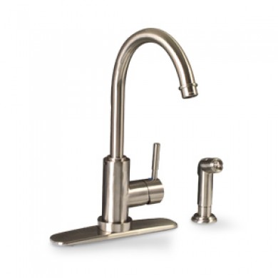 Premier 120098 Essen Single Handle Kitchen Faucet with Matching Spray - Brushed Nickel