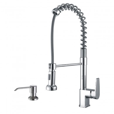 Ruvati Rvf1216k1ch Commercial Style Pullout Spray Kitchen Faucet