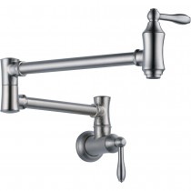 Delta 1177LF-AR Wall Mount Pot Filler Faucet - Arctic Stainless