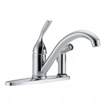 Delta 300-DST Core 100/300/400 Single Handle Kitchen Faucet with Integral Spray - Chrome