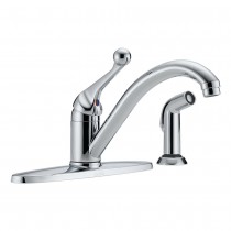 Delta 400-BH-DST Core 100/300/400 Single Handle Kitchen Faucet with Spray - Chrome