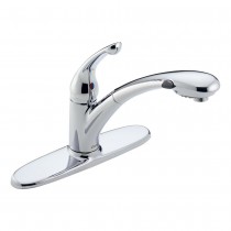 Delta 470-DST Signature Single Handle Pull-Out Kitchen Faucet - Chrome