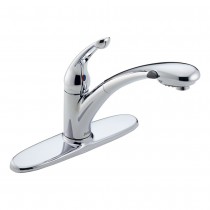 Delta 472-DST Signature Single Handle Pull-Out Kitchen Faucet - Chrome
